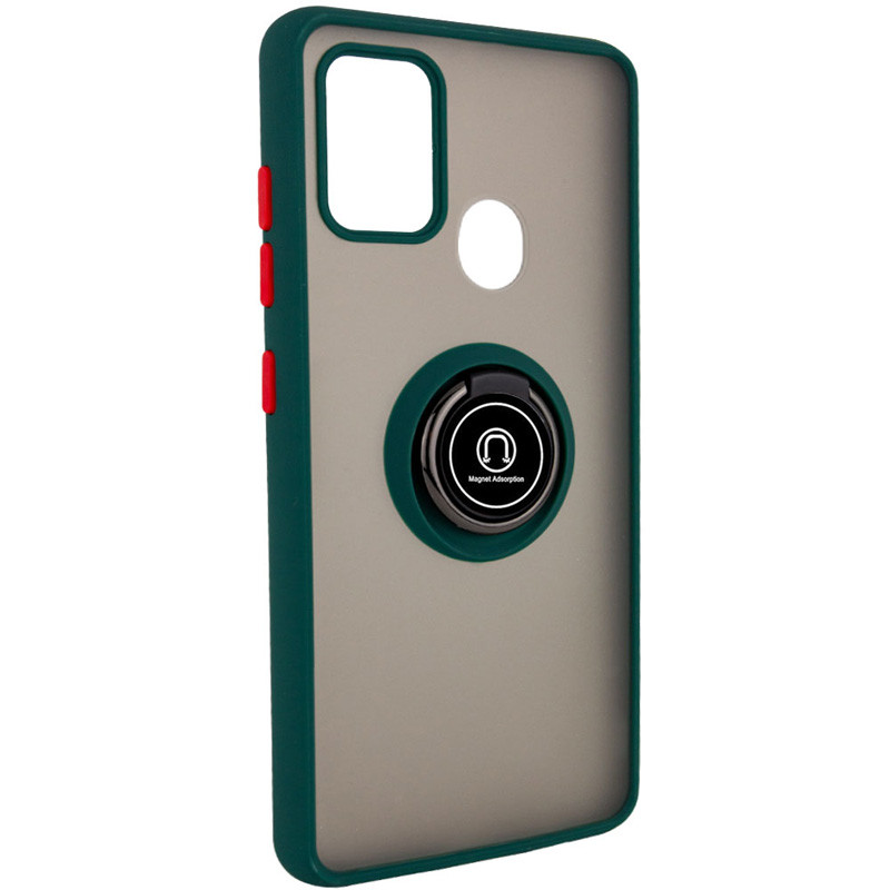 

TPU + PC чохол Deen ColorEdgingRing for Magnet на Samsung Galaxy A21s (Зелений) 913967