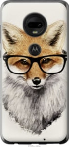Чехол Лис в очках для Motorola Moto G7 Plus