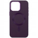 Кожаный чехол Bonbon Leather Metal Style with Magnetic Safe для Apple iPhone 14 (6.1") (Фиолетовый / Dark Purple)