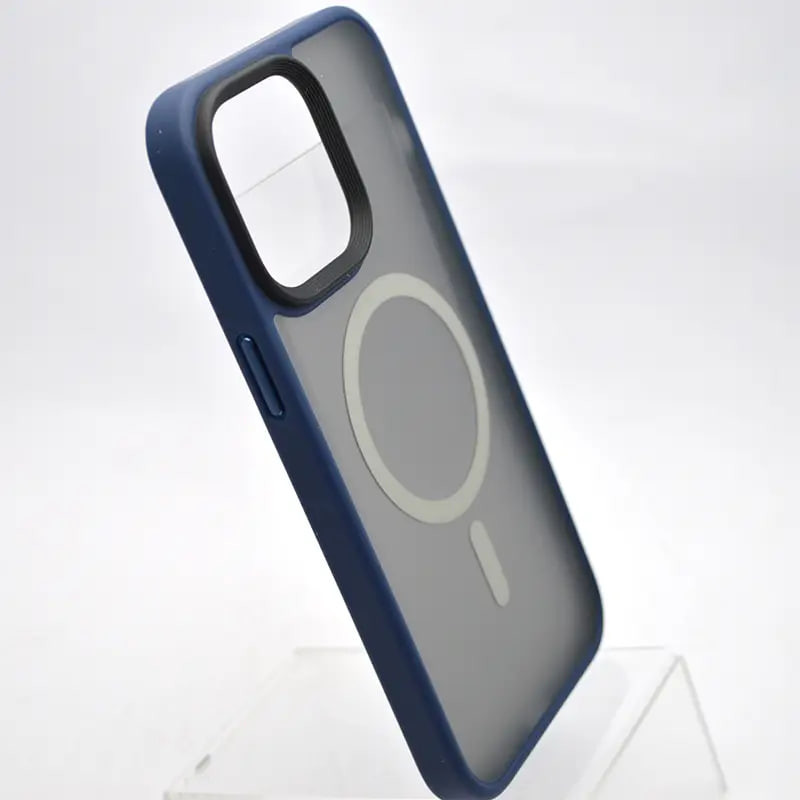 TPU+PC чохол Metal Buttons with Magnetic Safe на Apple iPhone 14 Pro Max (6.7") (Синій) в магазині vchehle.ua