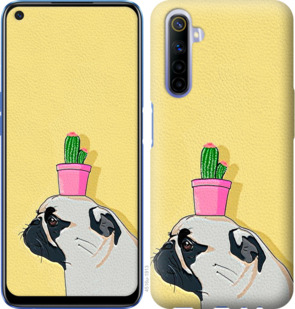 

Чохол Мопс з кактусом на Realme 6 920831