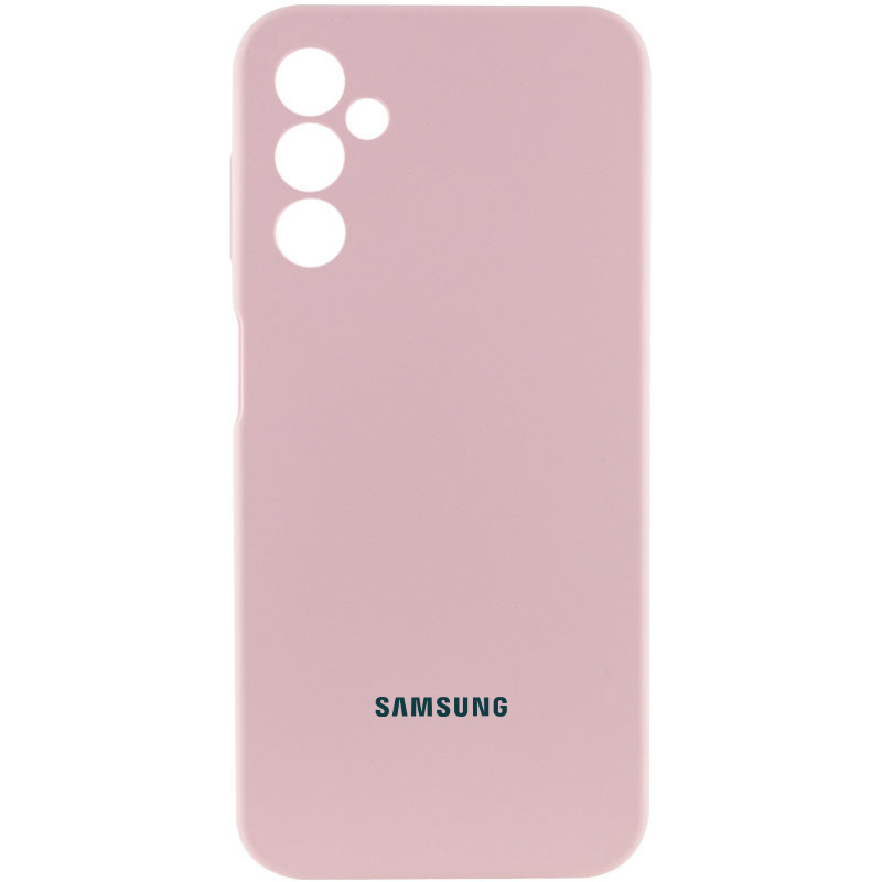 Чохол Silicone Cover Lakshmi Full Camera (AAA) with Logo на Samsung Galaxy A24 4G (Рожевий / Pink Sand)