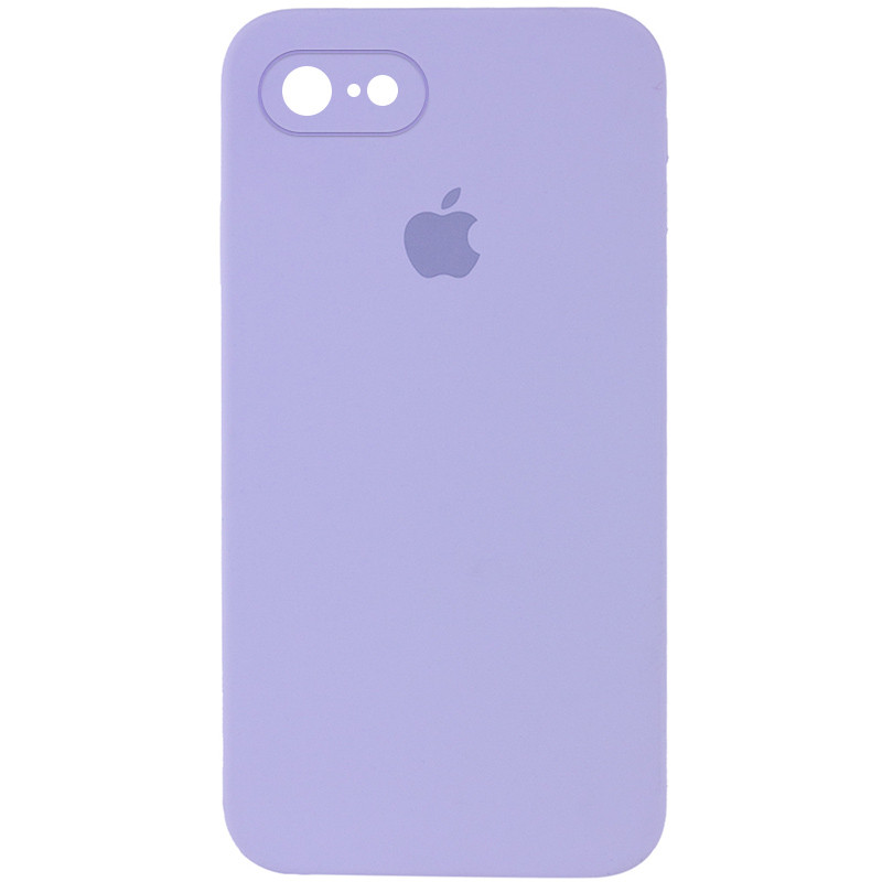 Чохол Silicone Case Square Full Camera Protective (AA) на Apple iPhone 6/6s (4.7") (Бузковий / Dasheen)