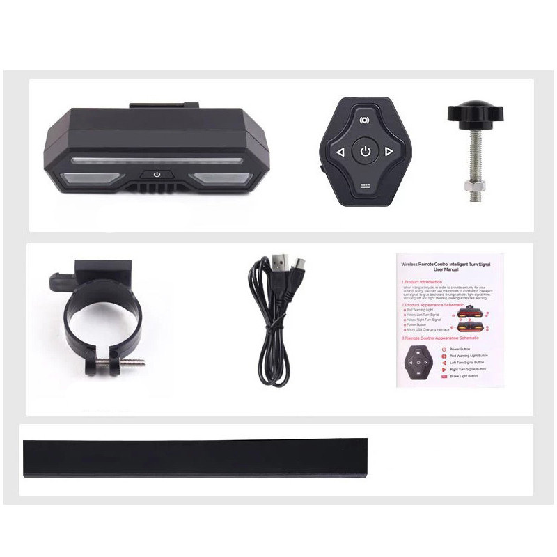 Фото Трекер GPS велосипедний V03B Bike Tacker+Auto Tail Light 2in1 SIM (4GLTE+3GWCDMA+2GGSM) 140/2400mAh (Black) в маназині vchehle.ua