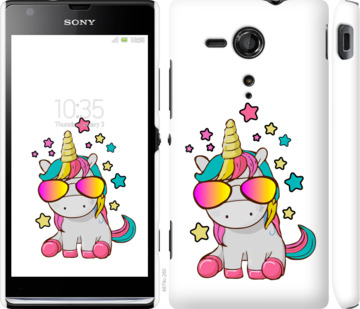 

Чехол Единорог в очках для Sony Xperia SP M35H 911738