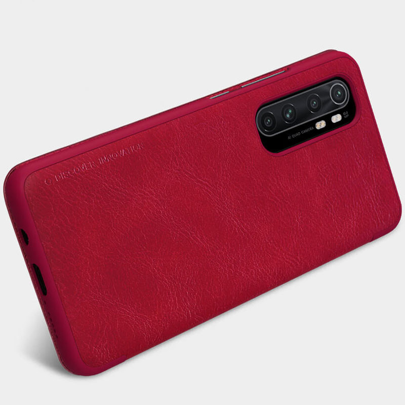 Купити Шкіряний чохол (книжка) Nillkin Qin Series на Xiaomi Mi Note 10 Lite (Червоний) на vchehle.ua