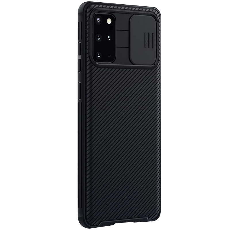 Фото Карбоновая накладка Nillkin Camshield (шторка на камеру) для Samsung Galaxy S20+ (Черный / Black) на vchehle.ua