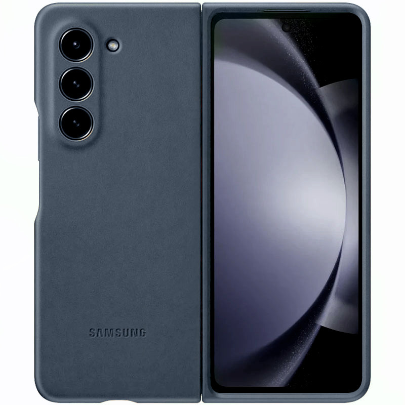 Шкіряний чохол Leather Case (AAA) на Samsung Galaxy Z Fold5 (Blue)