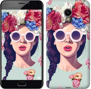 

Чохол Дівчина з квітами на Meizu M3e 95755