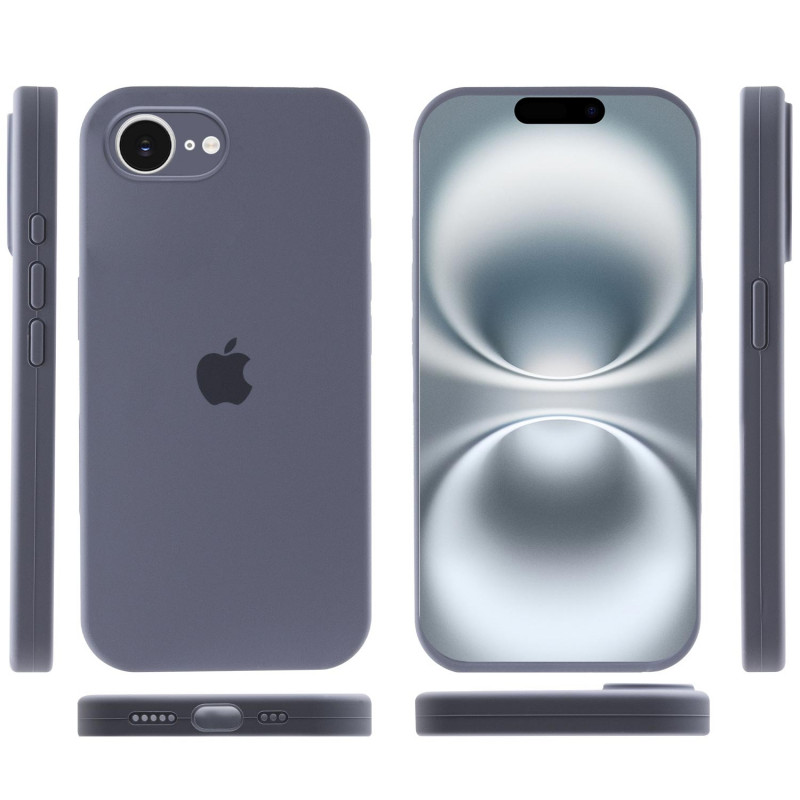 Чохол Silicone Case Full Camera Protective (AA) на Apple iPhone 16e (6.1") (Сірий / Lavender Gray) в магазині vchehle.ua