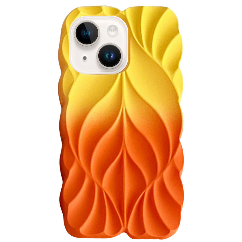 TPU чехол Leaf для Apple iPhone 14 / 13 (6.1") (Yellow / Orange)