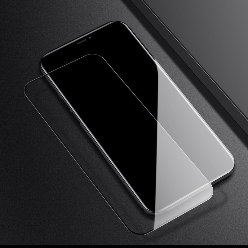 Купить Защитное стекло Nillkin (CP+PRO) для Apple iPhone 12 Pro / 12 (6.1") (Черный) на vchehle.ua