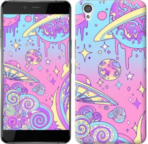Чехол Розовая галактика для OnePlus X