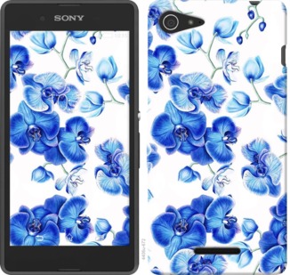 

Чехол Голубые орхидеи для Sony Xperia E3 D2202 725116