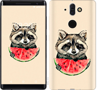 

Чохол Єнотик з кавуном на Nokia 8 Sirocco 800089