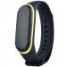 Ремінець Slim line на Xiaomi Mi Band 3/4 (Чорний / Жовтий)