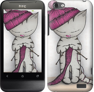 

Чехол Кошка рукодельница для HTC One V t320e 584167
