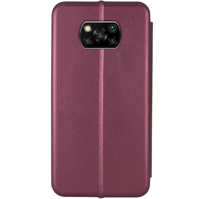 Фото Кожаный чехол (книжка) Classy для Xiaomi Poco X3 NFC / Poco X3 Pro (Бордовый) на vchehle.ua