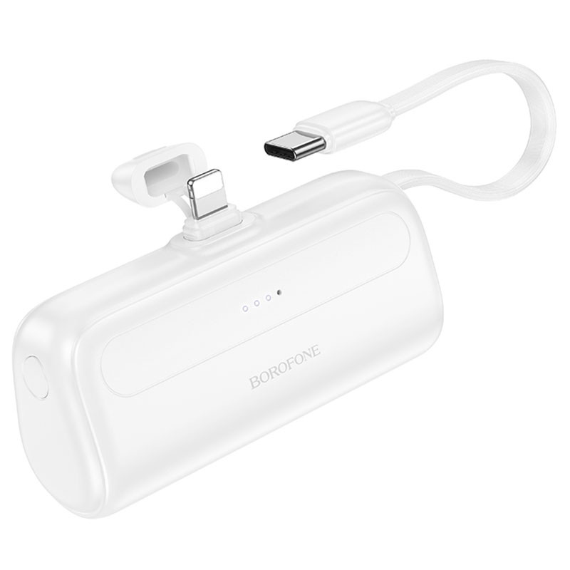 Портативное ЗУ Power Bank Borofone BJ41 Pocket with cable 5000 mAh (White)