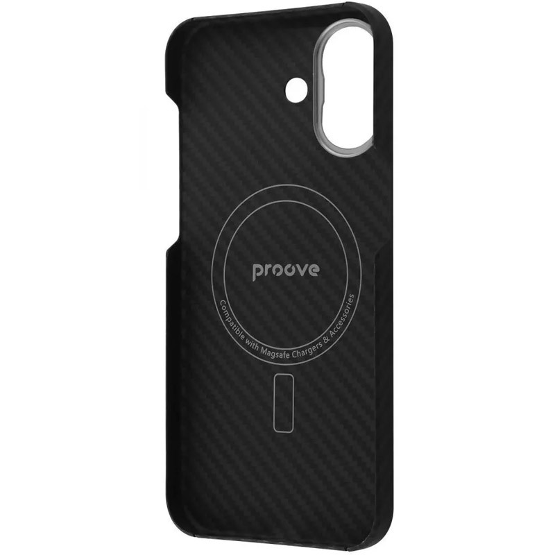 Фото Чохол Proove Carbon Slim with Magnetic Ring на Apple iPhone 16 (6.1") (Black) на vchehle.ua