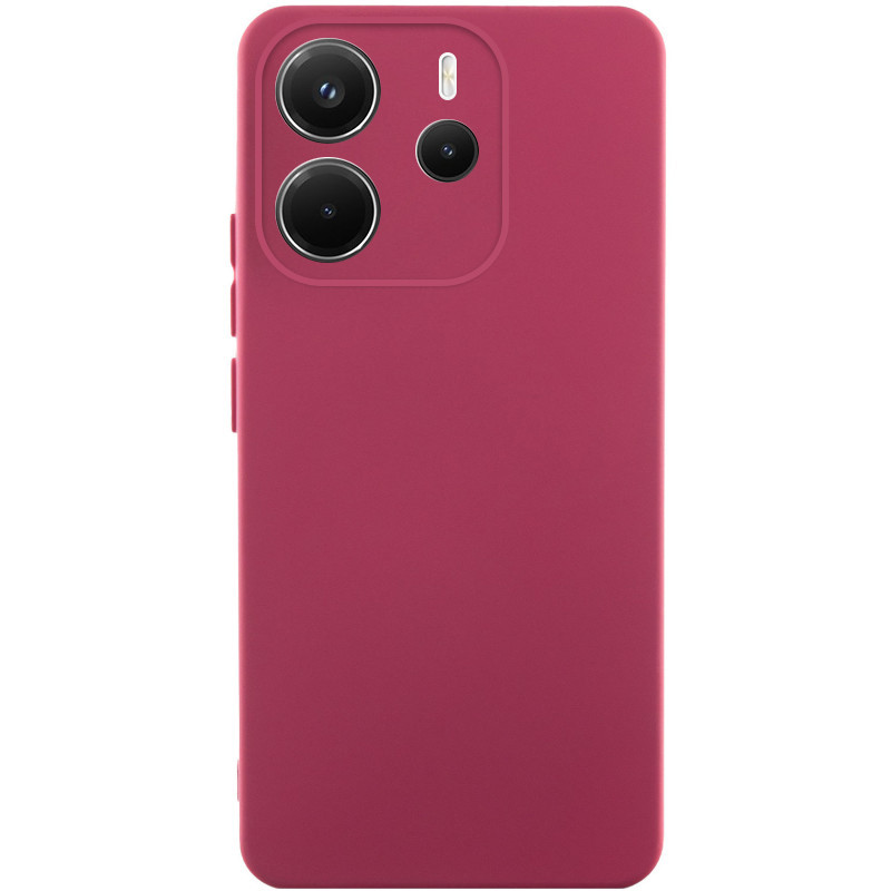 Чохол Silicone Cover Lakshmi Full Camera (AAA) на Xiaomi Redmi Note 14 4G (Europe version) (Бордовий / Plum)