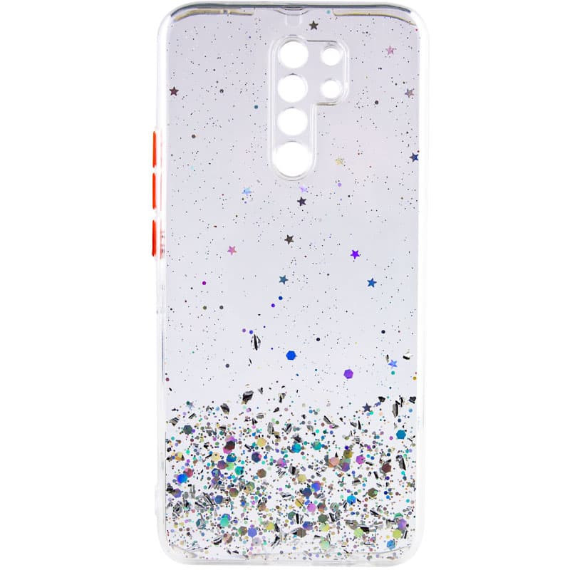 TPU чехол Spangle star с защитой камеры для Xiaomi Redmi 9 (Прозрачный)