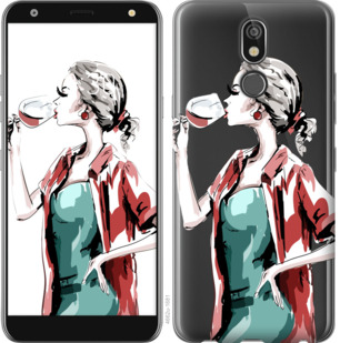 

Чохол Дівчина з келихом на LG K40 841552
