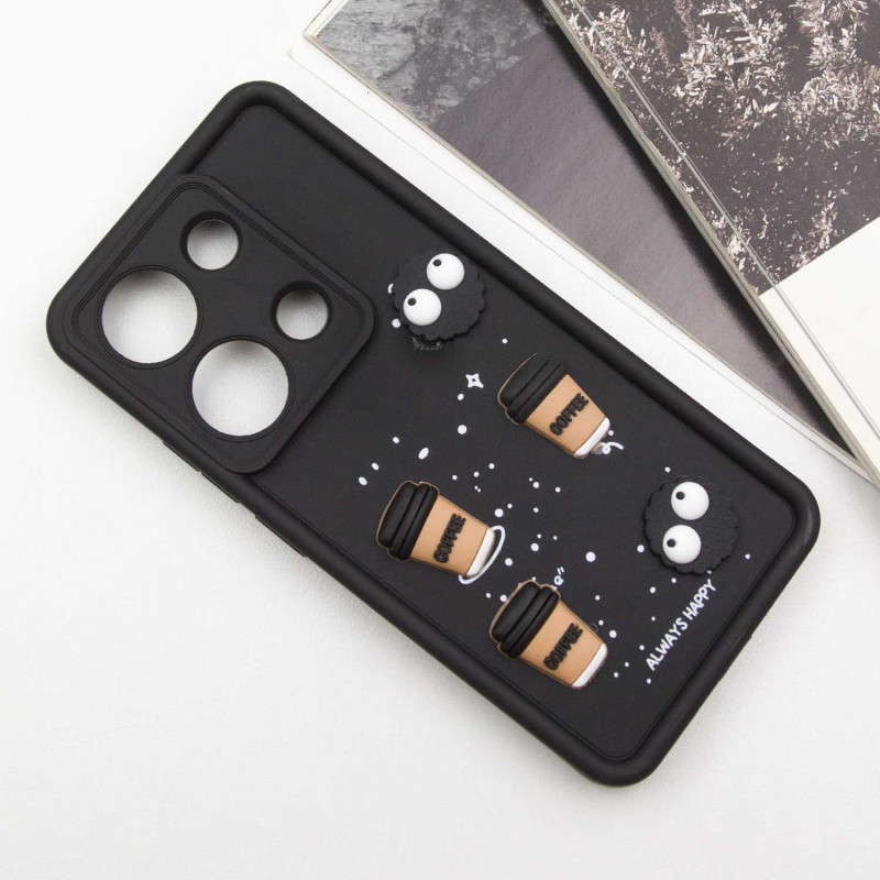 Фото Чехол TPU Toys Case для Xiaomi Redmi Note 13 4G (Black / Always Happy) на vchehle.ua