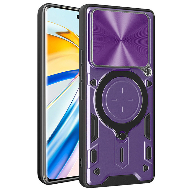 Фото Ударопрочный чехол Bracket case with Magnetic для Xiaomi Redmi Note 14 5G (Purple) в магазине vchehle.ua