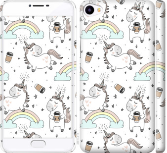 

Чехол Единорог и кофе для Meizu U20 840897