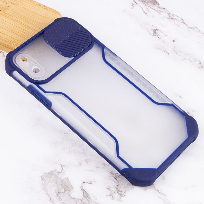 Чехол Camshield matte Ease TPU со шторкой для Apple iPhone XS Max (6.5") (Синий) в магазине vchehle.ua