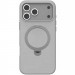 TPU+PC чехол Metal Buttons with Magnetic Safe Colorful HQ Ring для Apple iPhone 17 Pro Max (6.9") (Grey)