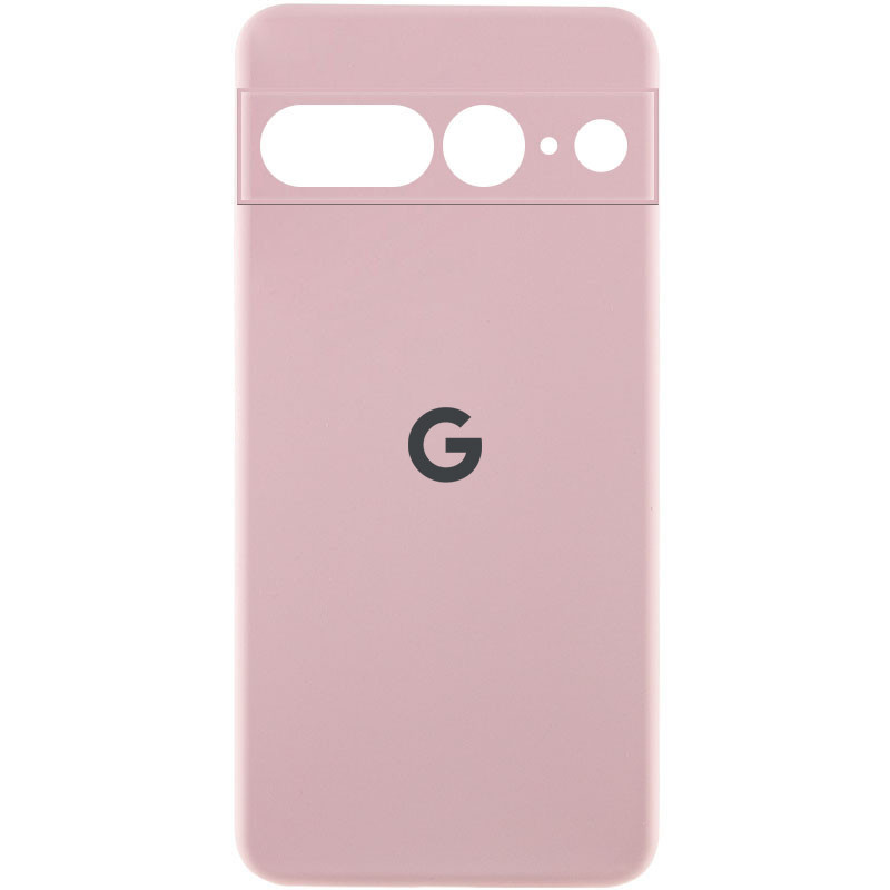 Чехол Silicone Cover Lakshmi Full Camera (AAA) with Logo для Google Pixel 7 Pro (Розовый / Pink Sand)