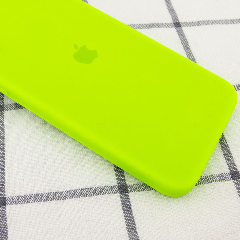 Фото Чохол Silicone Case Square Full Camera Protective (AA) на Apple iPhone 11 (6.1") (Салатовий / Neon green) в маназині vchehle.ua