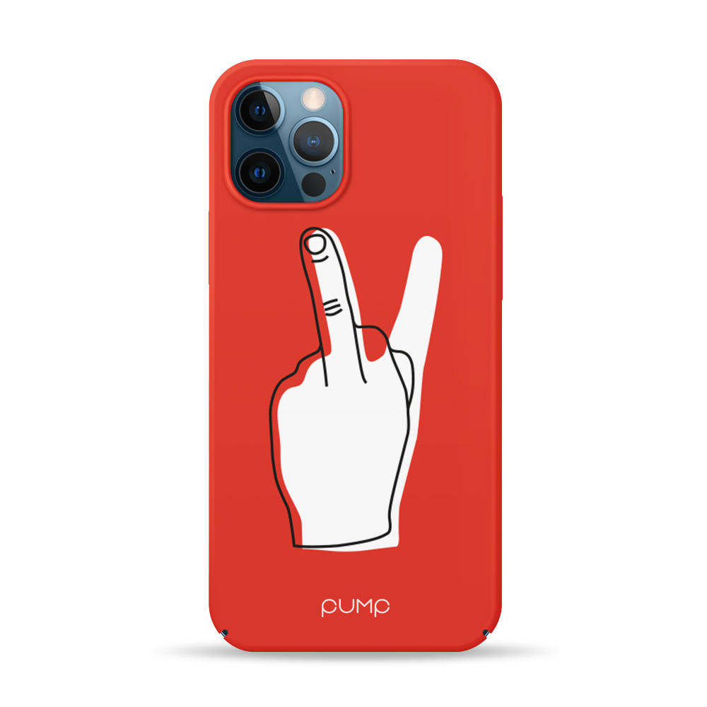 Чохол Pump Tender Touch на Apple iPhone 12 Pro / 12 (6.1 ") (V for Middle Finger)