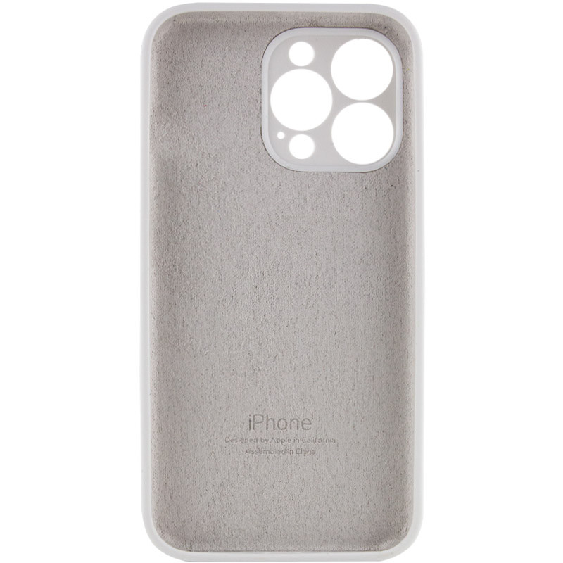 Чехол Silicone Case Full Camera Protective (AA) для Apple iPhone 14 Pro (6.1") (Белый / White) в магазине vchehle.ua