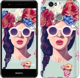 

Чохол Дівчина з квітами на Huawei Nova 2 428321