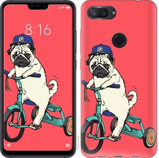 

Чехол Мопс на велосипеде для Xiaomi Mi 8 Lite 690373