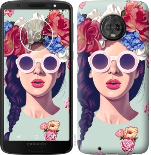 

Чохол Дівчина з квітами на Motorola Moto G6 763638
