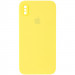 Чохол Silicone Case Square Full Camera Protective (AA) для Apple iPhone X / XS (5.8") (Жовтий / Yellow)