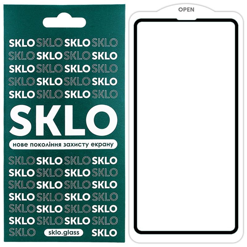 Защитное стекло SKLO 5D для Apple iPhone 13 mini (5.4") (Черный / Белая подложка)