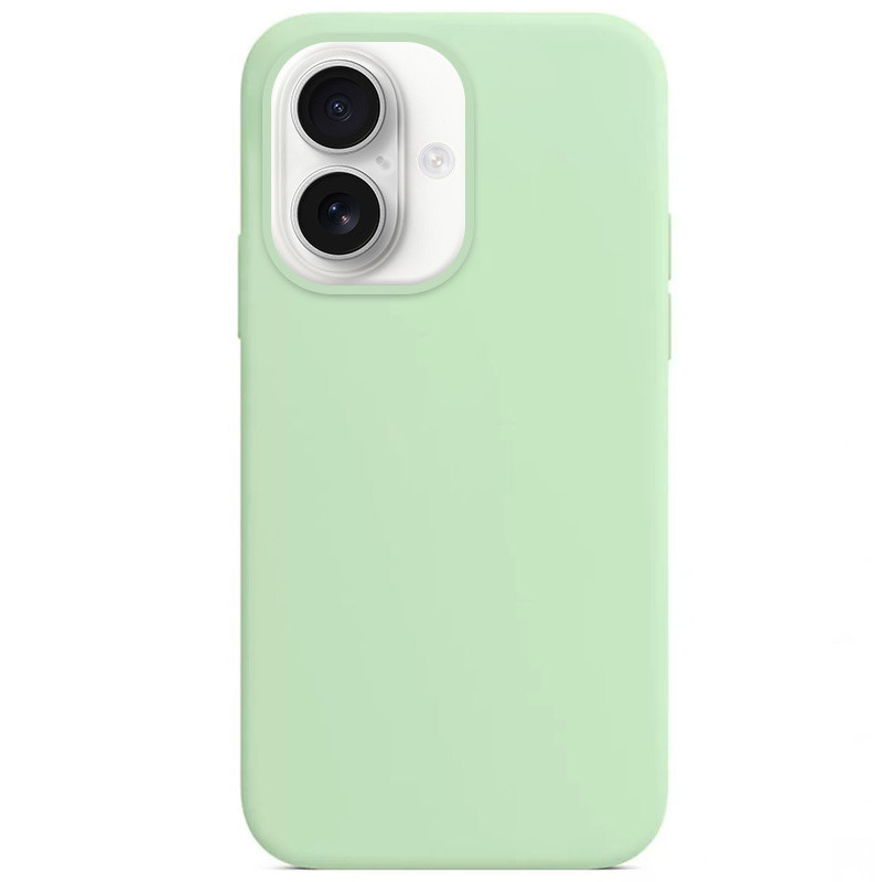 Чохол Silicone Case Full Protective (AA) NO LOGO на Apple iPhone 16 (6.1") (Зелений / Pistachio)