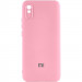 Чохол Silicone Cover Lakshmi Full Camera (AAA) with Logo на Xiaomi Redmi 9A (Рожевий / Light pink)