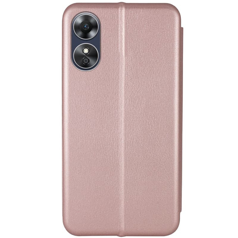 Фото Кожаный чехол (книжка) Classy для Oppo A17 / A17K (Rose Gold) на vchehle.ua