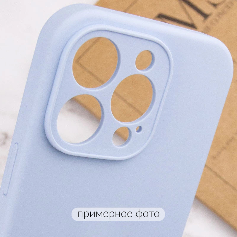 Чехол Silicone Case Full Camera Protective (AA) NO LOGO для Apple iPhone 16 (6.1") (Голубой / Lilac Blue) в магазине vchehle.ua