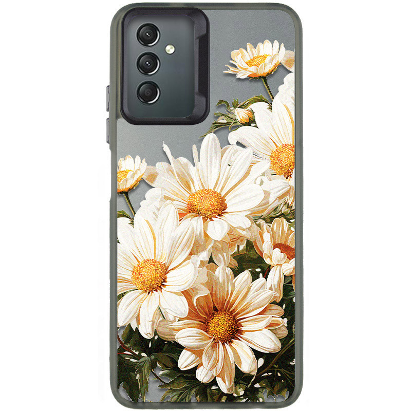 TPU+PC чехол TakiTaki Magic glow для Samsung Galaxy A14 4G/5G (Chamomile / Black)