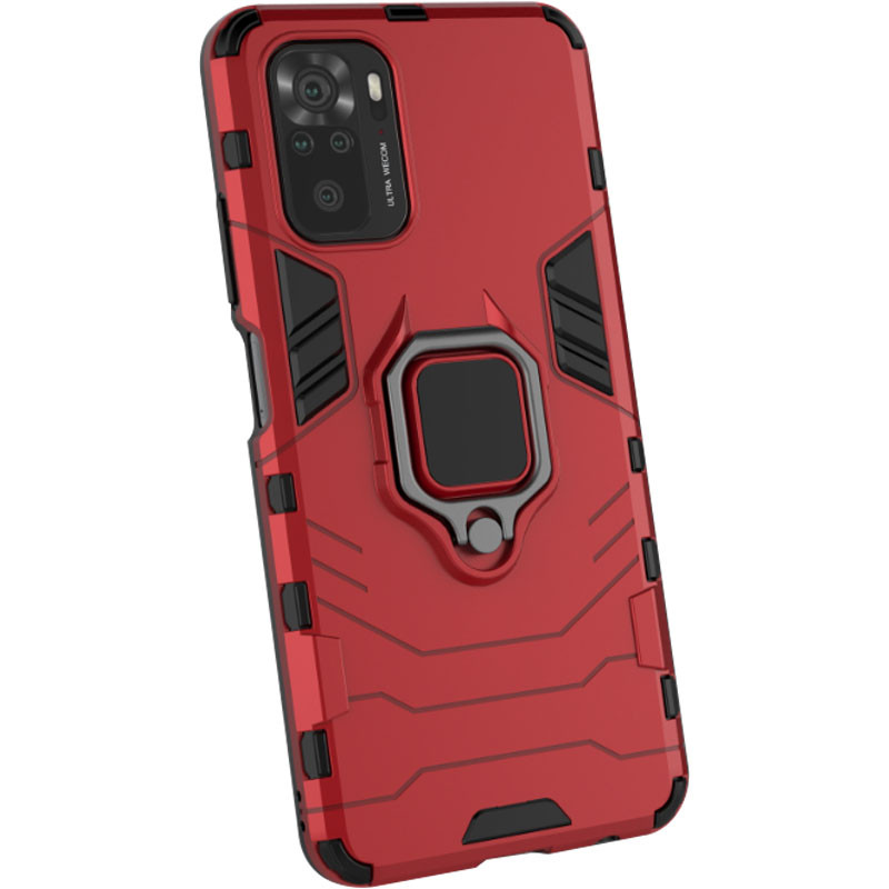 Ударостійкий чохол Transformer Ring for Magnet на Xiaomi Redmi Note 10 / Note 10s (Червоний / Dante Red)