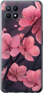 Чохол Пурпурна сакура на Realme Narzo 50