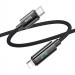 Фото Дата кабель Hoco U125 Benefit 27W Type-C to Lightning with display (1.2m) (Black) в маназині vchehle.ua