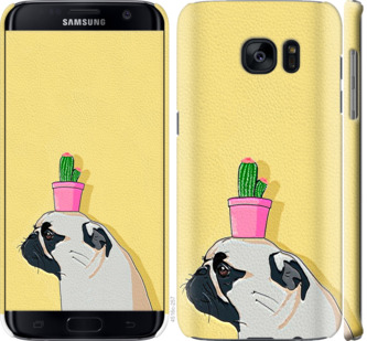 

Чехол Мопс с кактусом для Samsung Galaxy S7 Edge G935F 795335